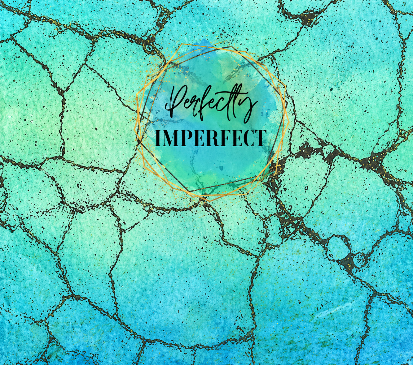 Perfectly Imperfect – Teal Marble Sublimation Transfer