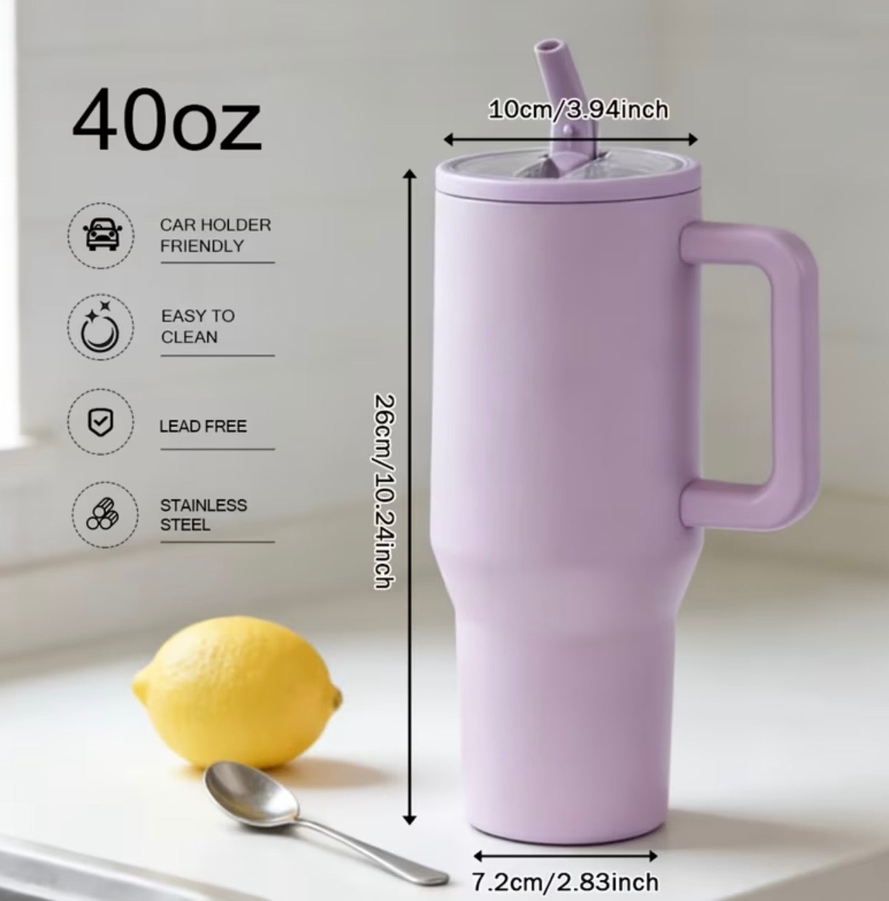 MegaSip Flip™ Express | 40 oz Powder-Coated Stainless Steel Tumbler