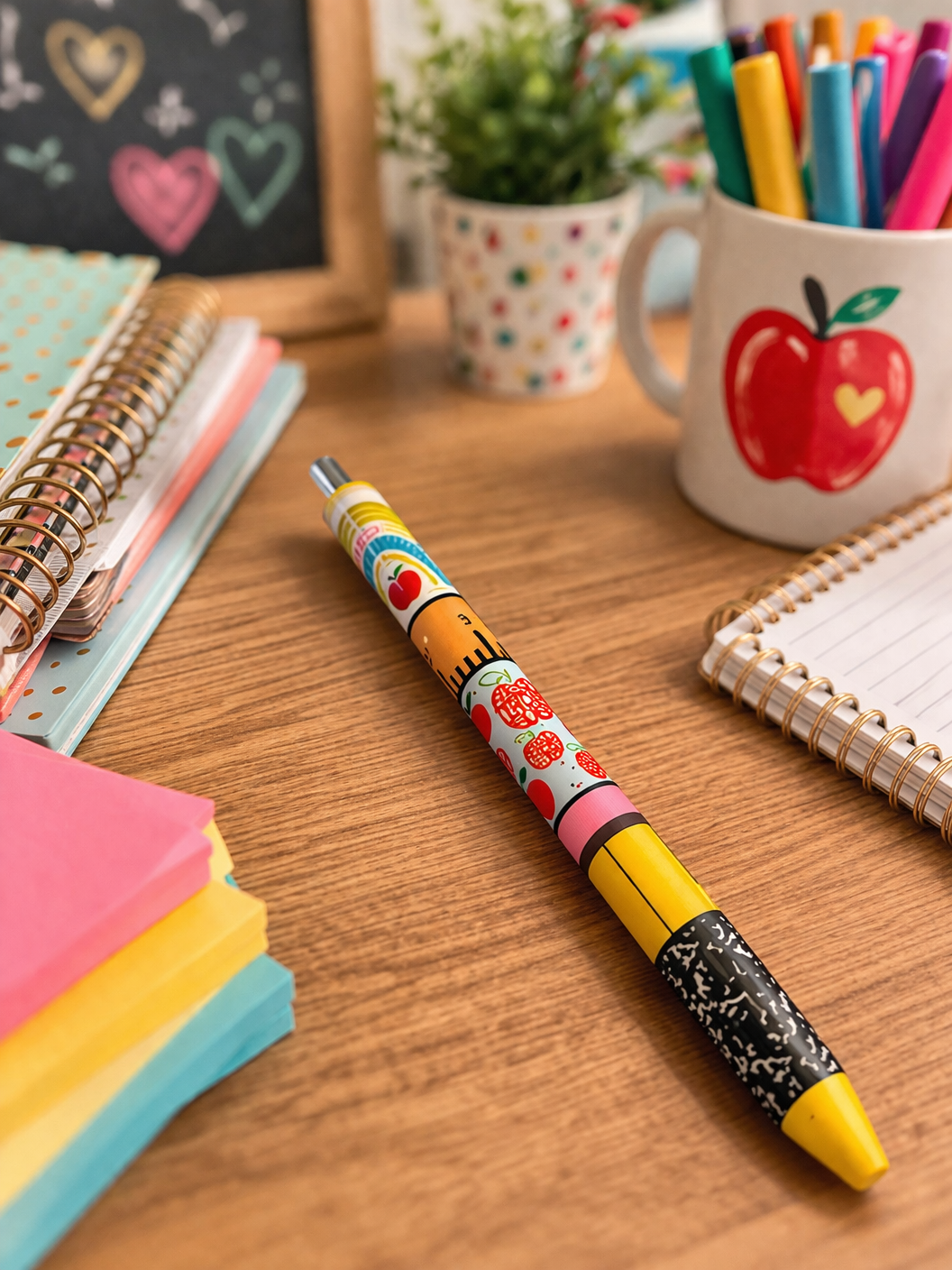 Teach & Shine βοΈπ β Yellow Acrylic Teacher Pen