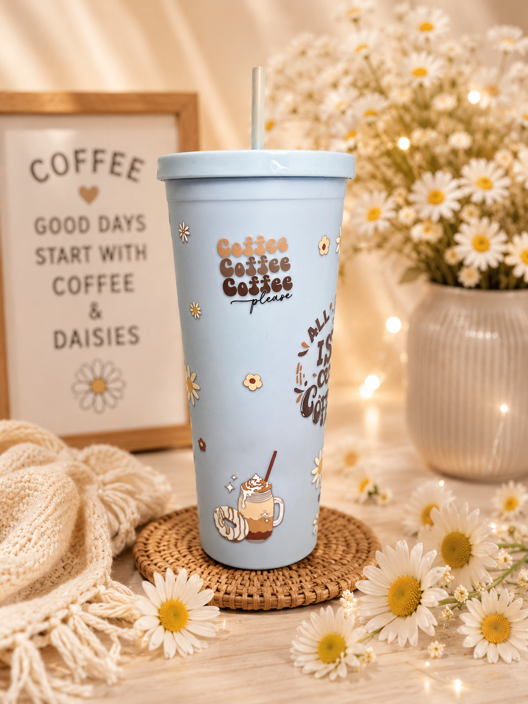 Daisy Brew SleekSip™ Funnel Edition | 22oz Acrylic Tumbler