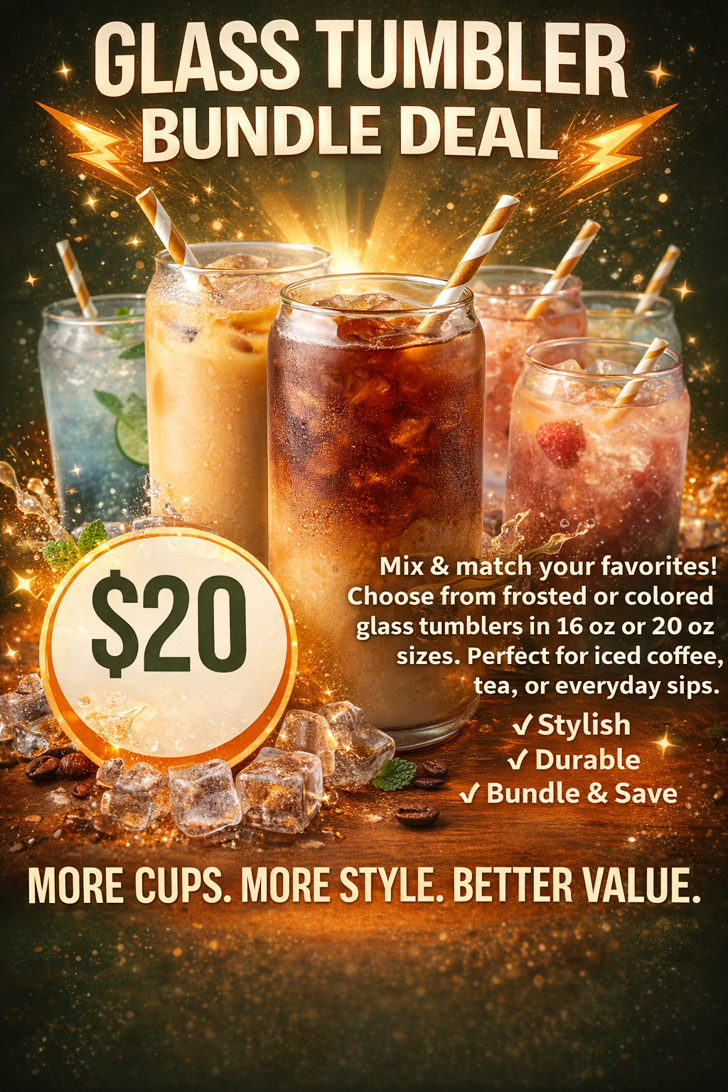 Glass Tumbler Bundle Deal š„¤