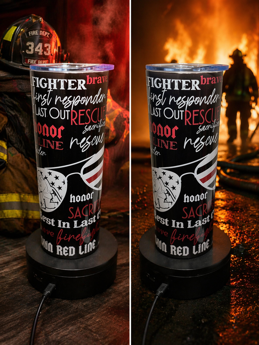 Thin Red Line Hero | 20 oz Firefighter Tribute Tumbler š„š
