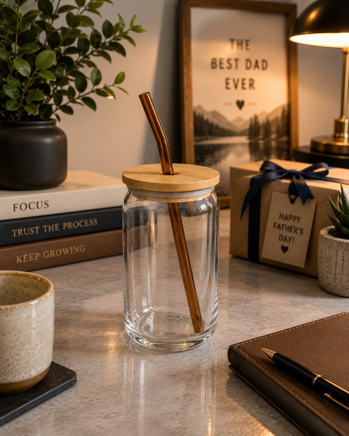 Dada. Daddy. Dad. Bruh.™ | 16 oz Traditional Chill & Pour Glass Tumbler