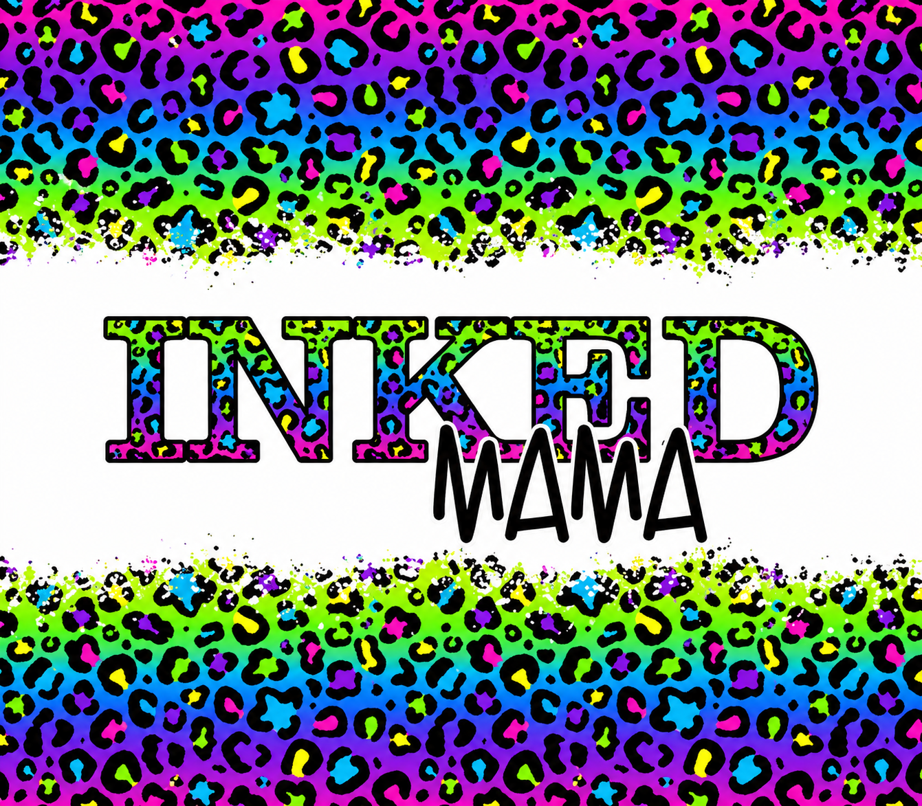 Inked Mama – Neon Leopard Sublimation Transfer