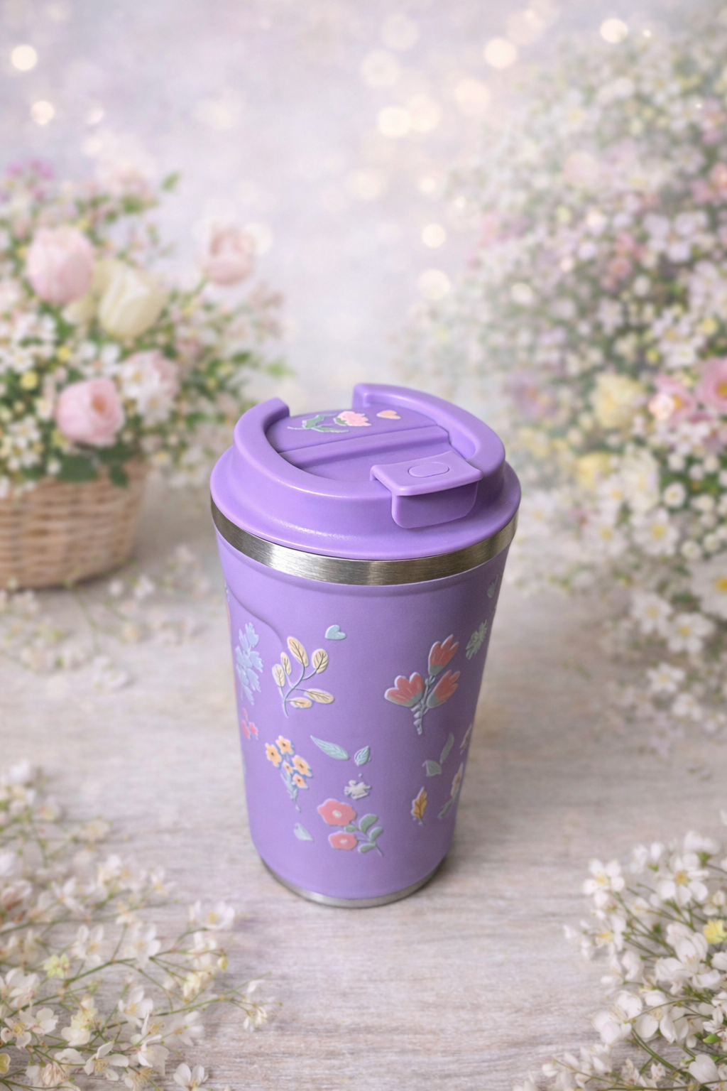💜✨ “Sip & Go – God Is Good” Lavender Travel Mug ✨💜