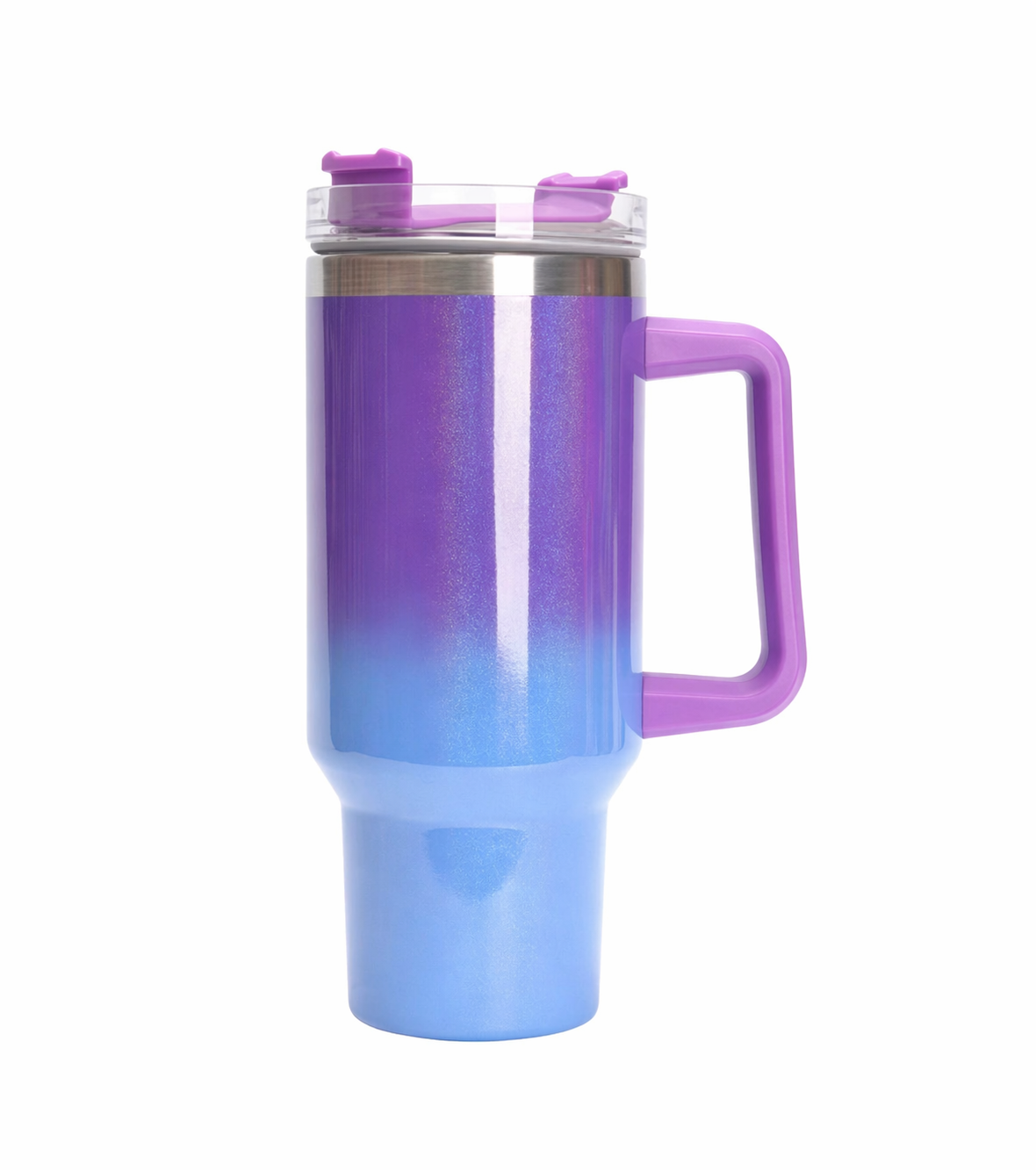 MegaSip 40oz Stainless Steel Tumbler – Insulated, Handle & Straw Included