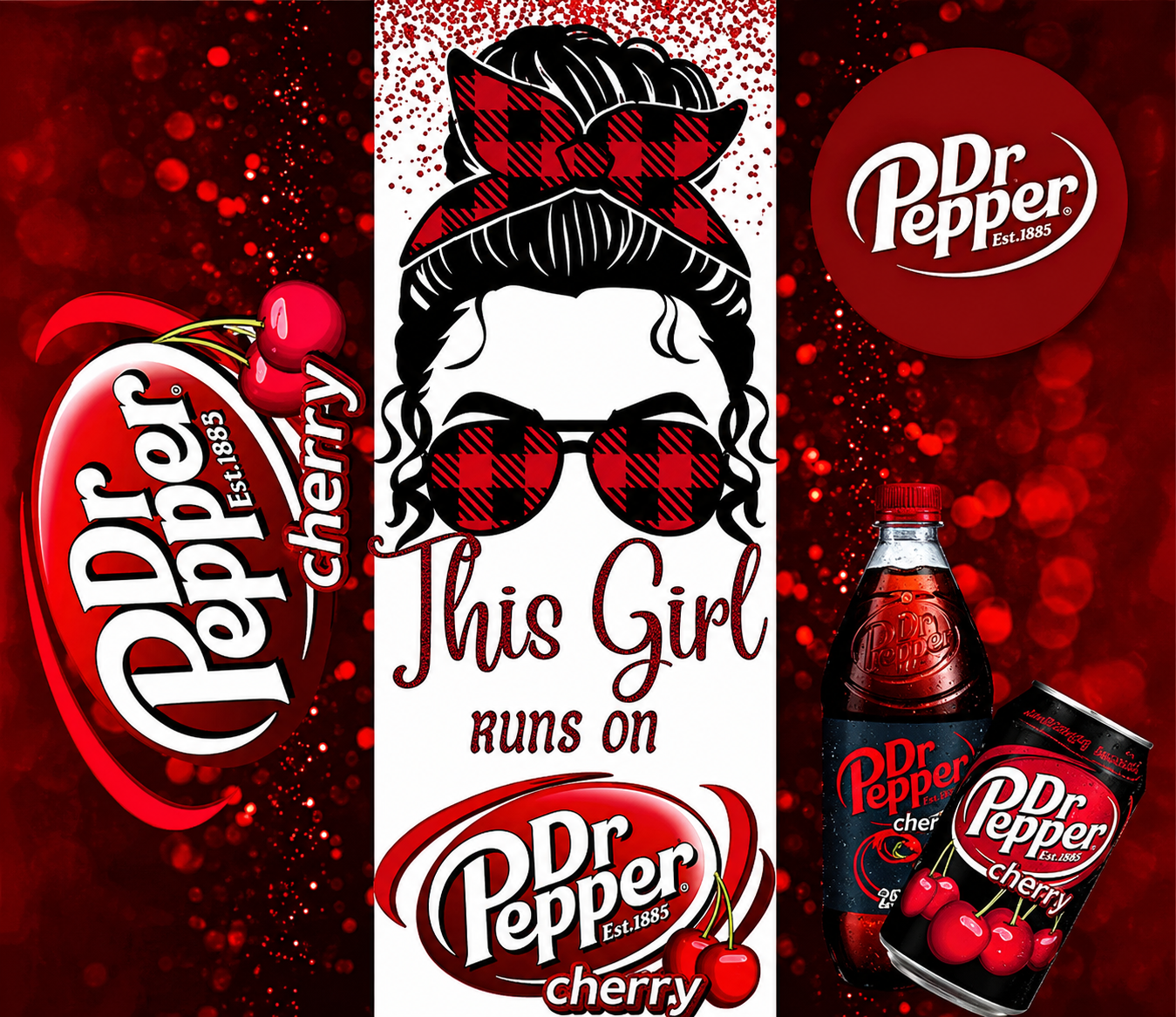 Cherry Fizz Mama – Bold Soda-Inspired Sublimation Transfer