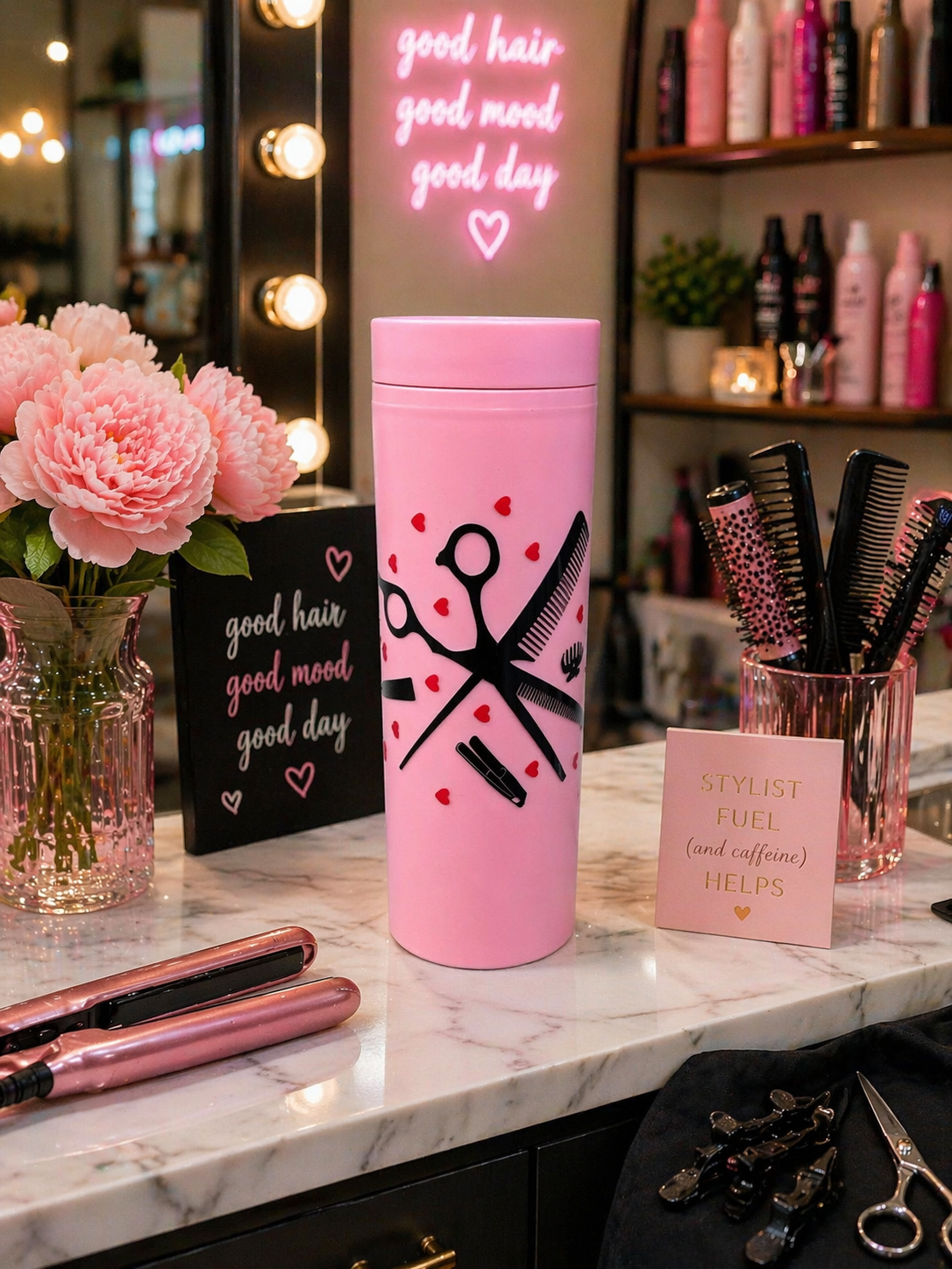 Pretty in Pink Stylist Sip ✂️💕 | 16 oz SleekSip Tumbler