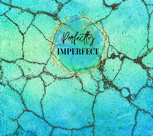 Perfectly Imperfect – Teal Marble Sublimation Transfer