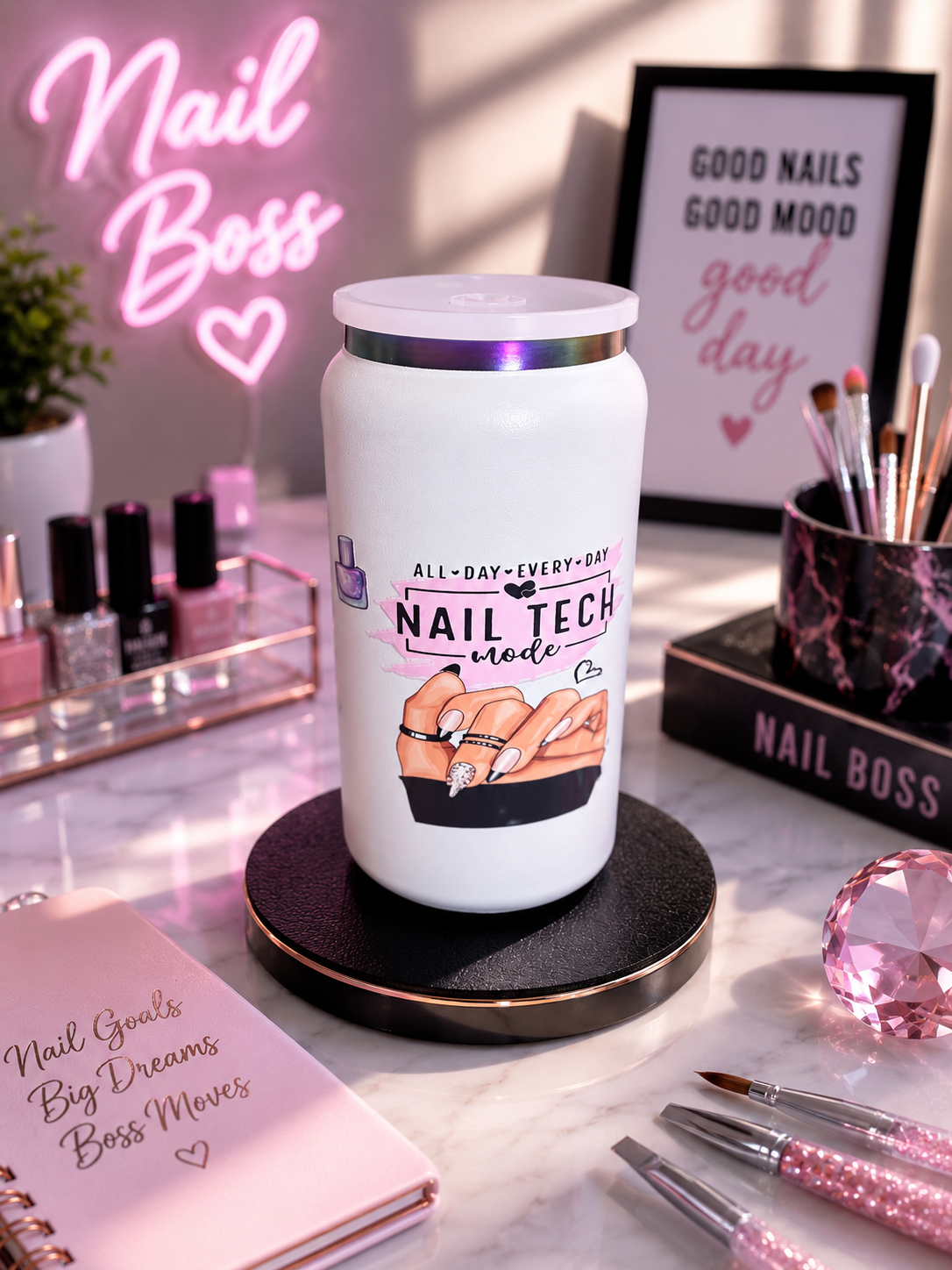 Nail Boss ColorPop™ 16 oz Stainless Tumbler