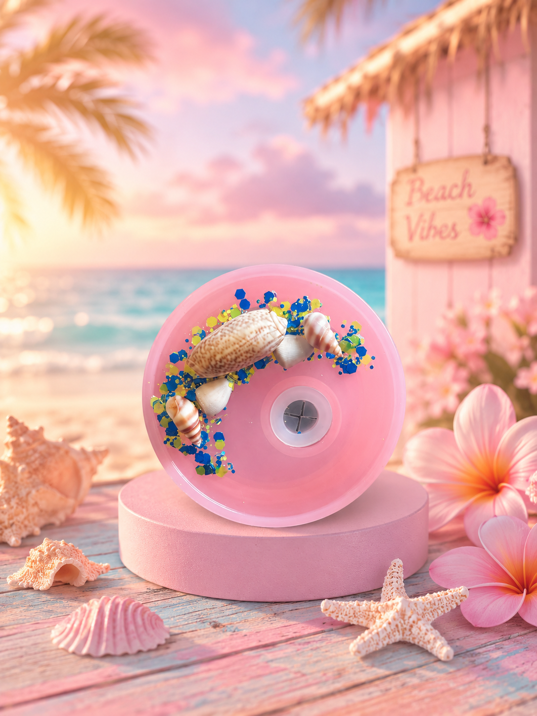 Beach Therapy™ | 20 oz GlitterSip Snow Globe Tumbler