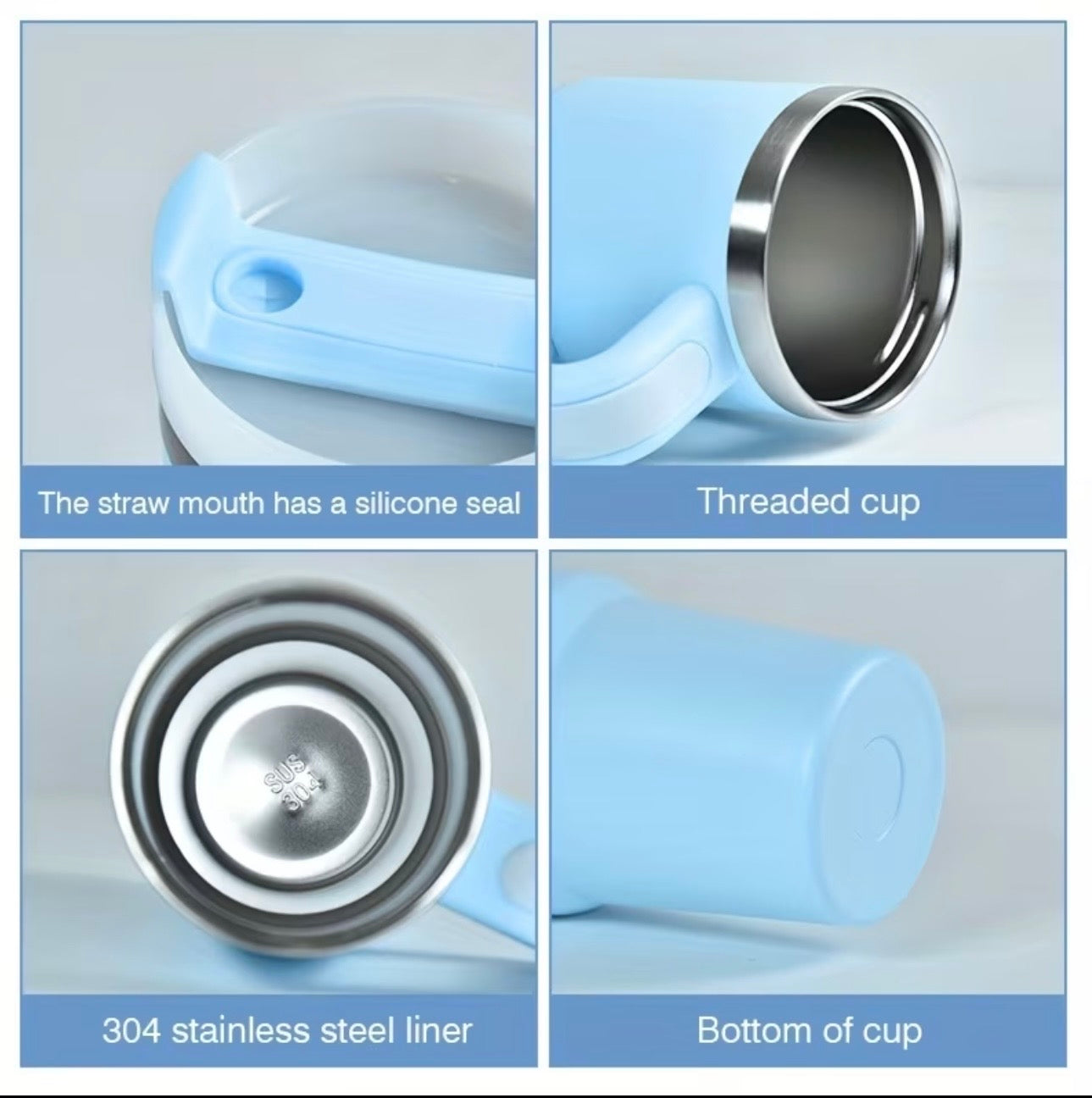 Tiny Sip™ Mini Travel Tumbler – 14 oz Stainless Steel Cup with Handle & Straw