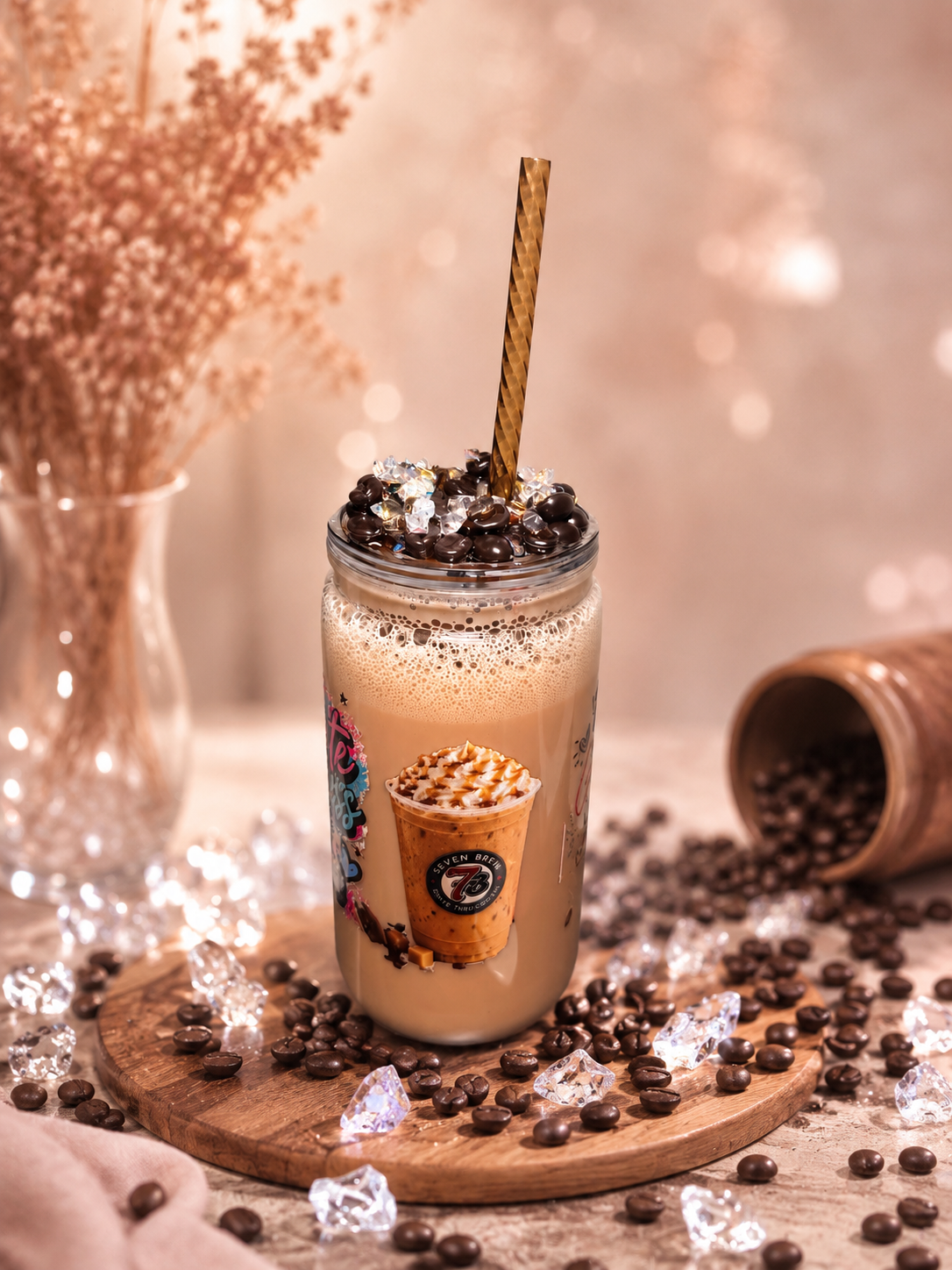 ☕✨ Brew-tiful Bliss GlitterSip™ Snow Globe Tumbler