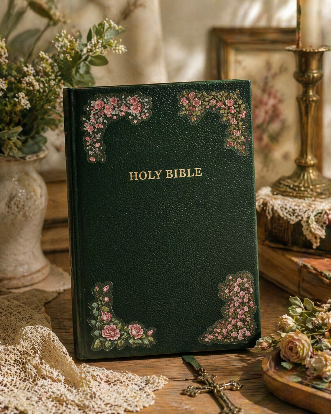“Evergreen Heirloom Rose Bible | Vintage Garden Edition”