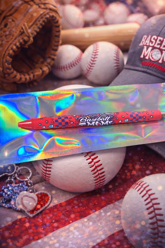 ⚾ Diamond Mom Sparkle Pen | Refillable Baseball Mom Acrylic Pen