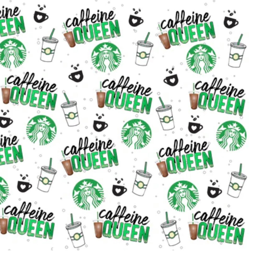 Caffeine Queen – Coffee Lover Sublimation Heat Transfer Add-On