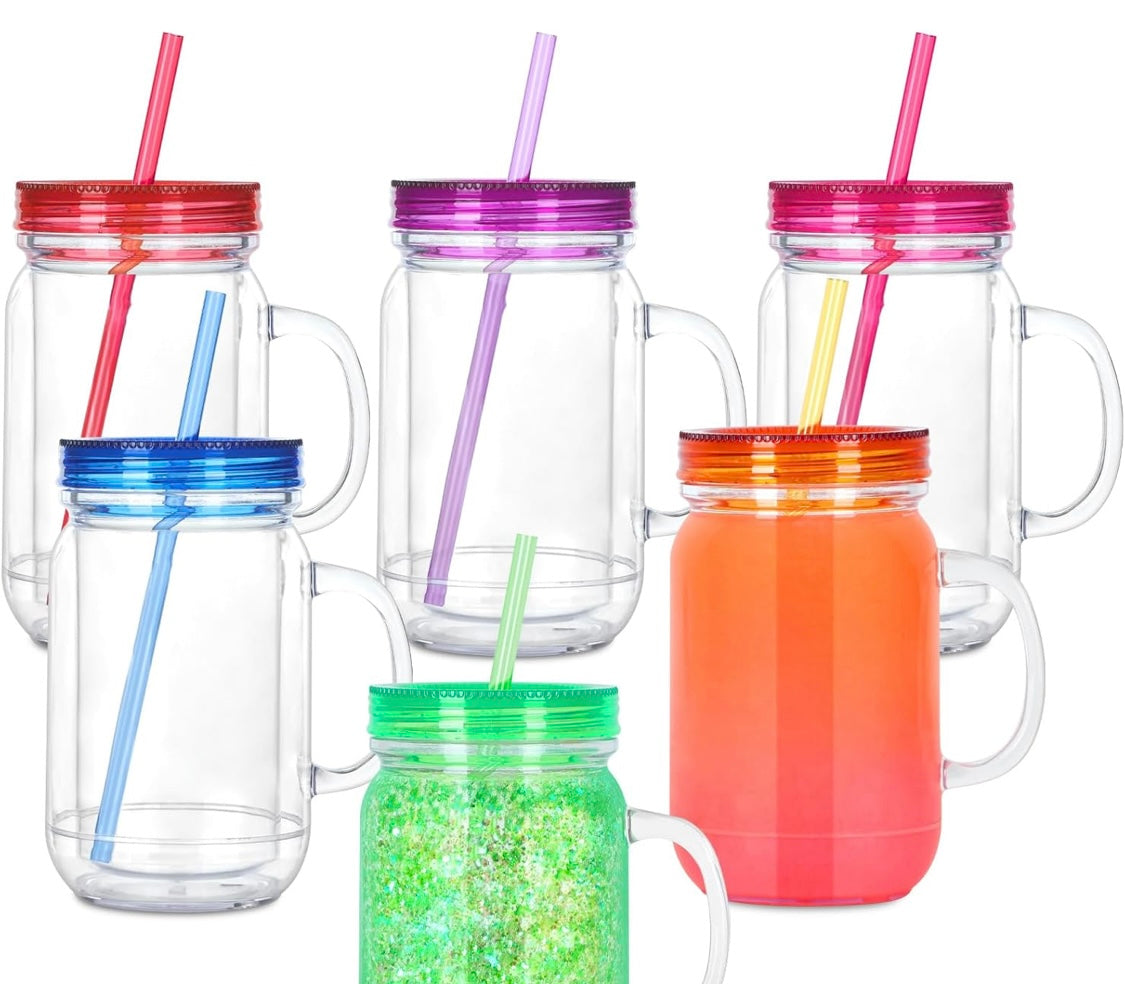 Mason Jar Snow Globe Tumbler