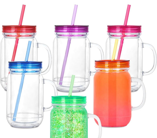 Mason Jar Snow Globe Tumbler