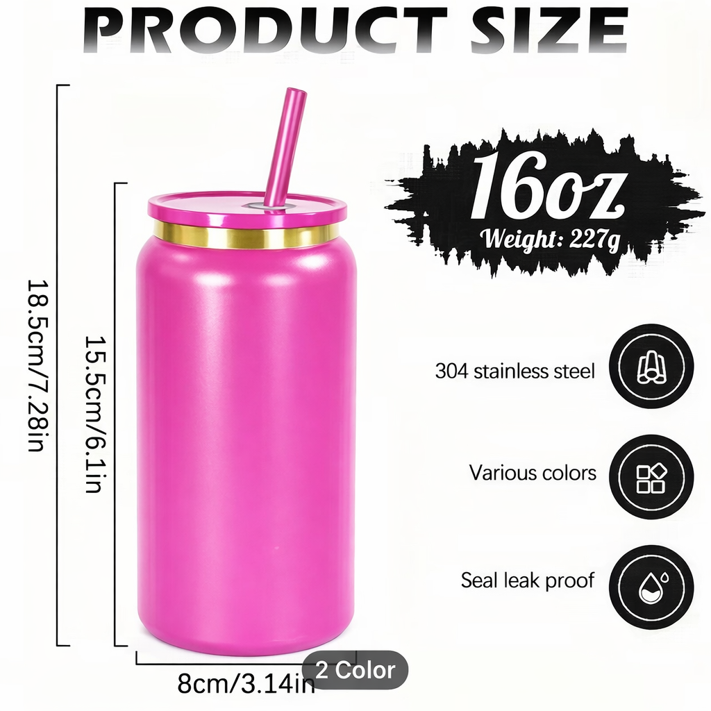 ✨ Golden Pop 16oz Custom Tumbler