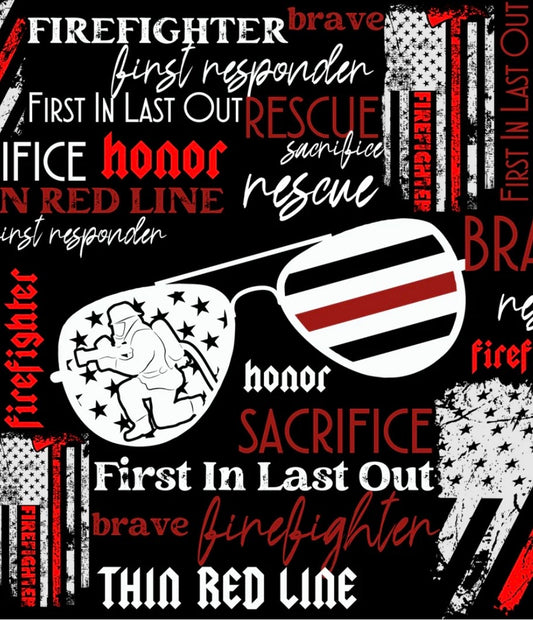 Thin Red Line – Firefighter Pride Sublimation Heat Transfer Add-On