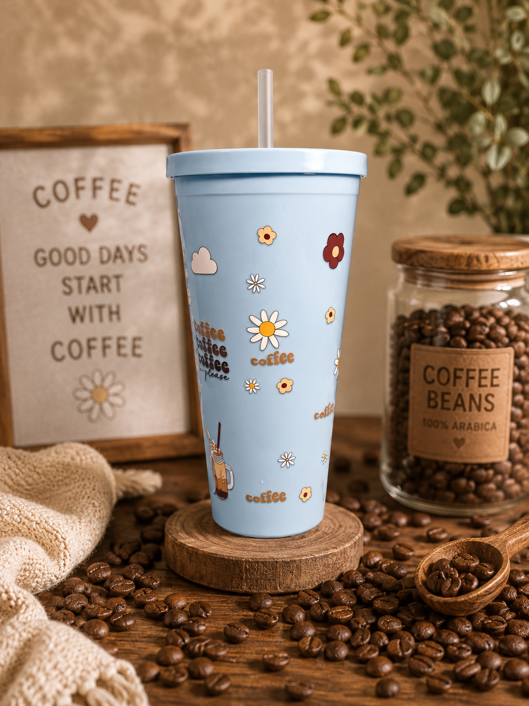 Daisy Brew SleekSip™ Funnel Edition | 22oz Acrylic Tumbler