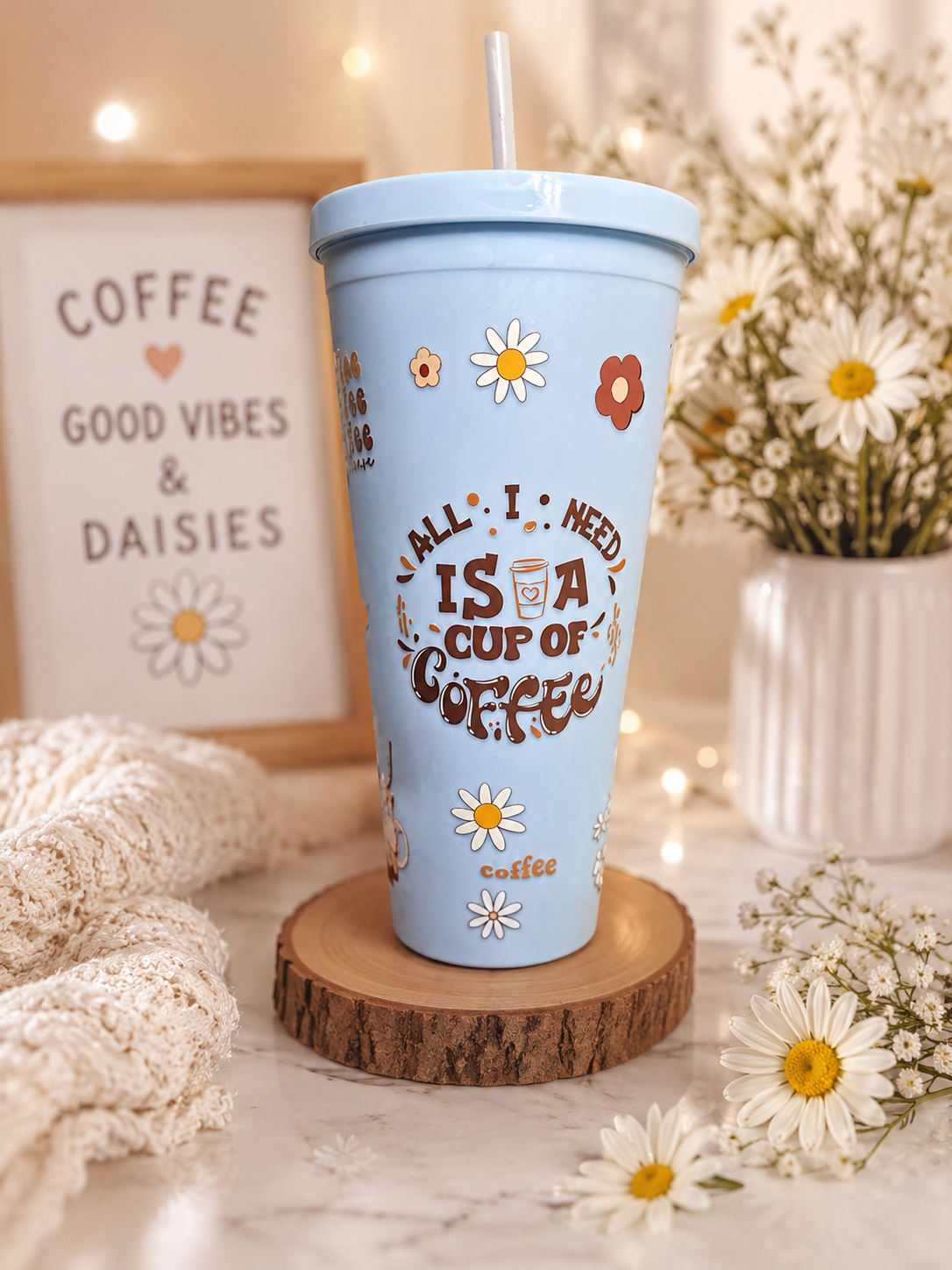 Daisy Brew SleekSip™ Funnel Edition | 22oz Acrylic Tumbler
