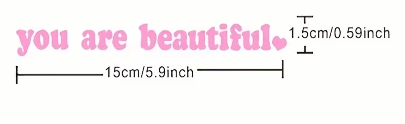 The You Are Beautiful™ Mirror Decal