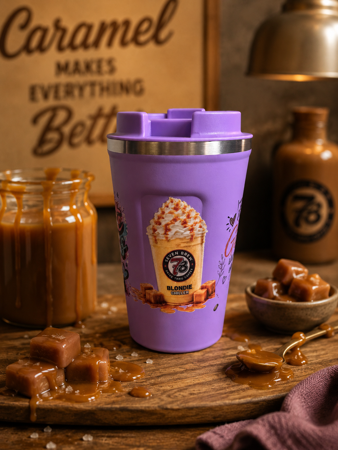 7 Brew Girlie™ Through & Through – Lavender Sip & Go™ Coffee Mug