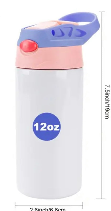 🌈 Little Sip Custom Kids Tumbler – 12oz Flip-Top Bottle