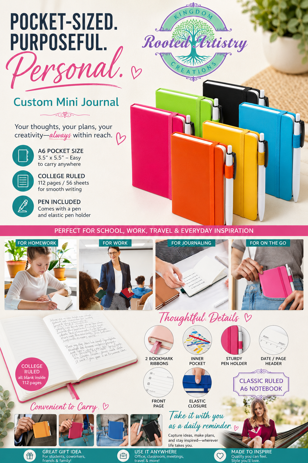 Pocket Pages™ Custom Mini Journal