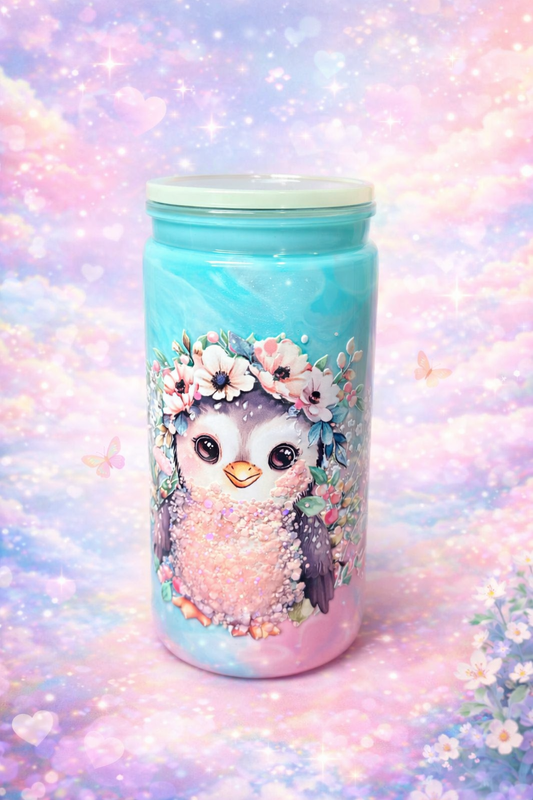 🐧 Pastel Penguin DreamFlow GlitterSip
