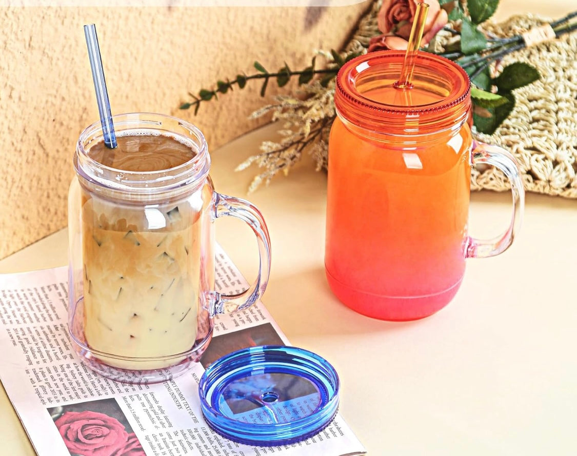 Mason Jar Snow Globe Tumbler