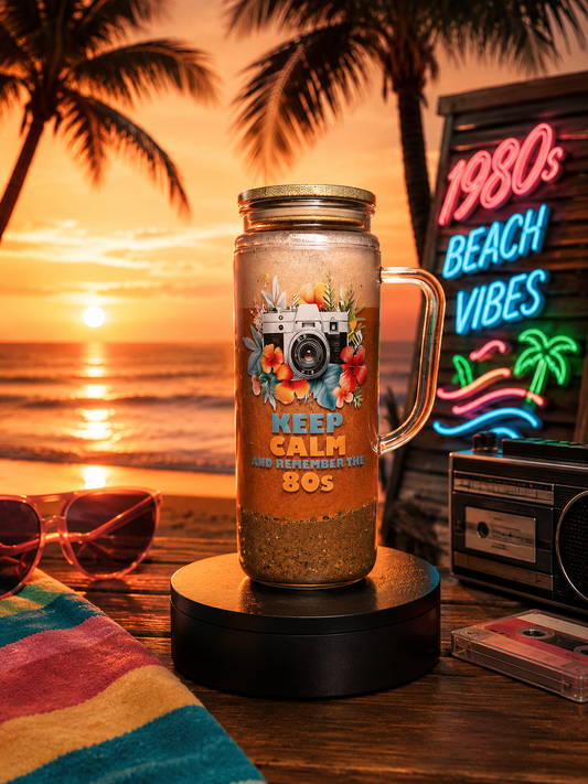 Handle My Sparkle™ 20 oz Acrylic Snow Globe | Sunset Beach Glow Edition