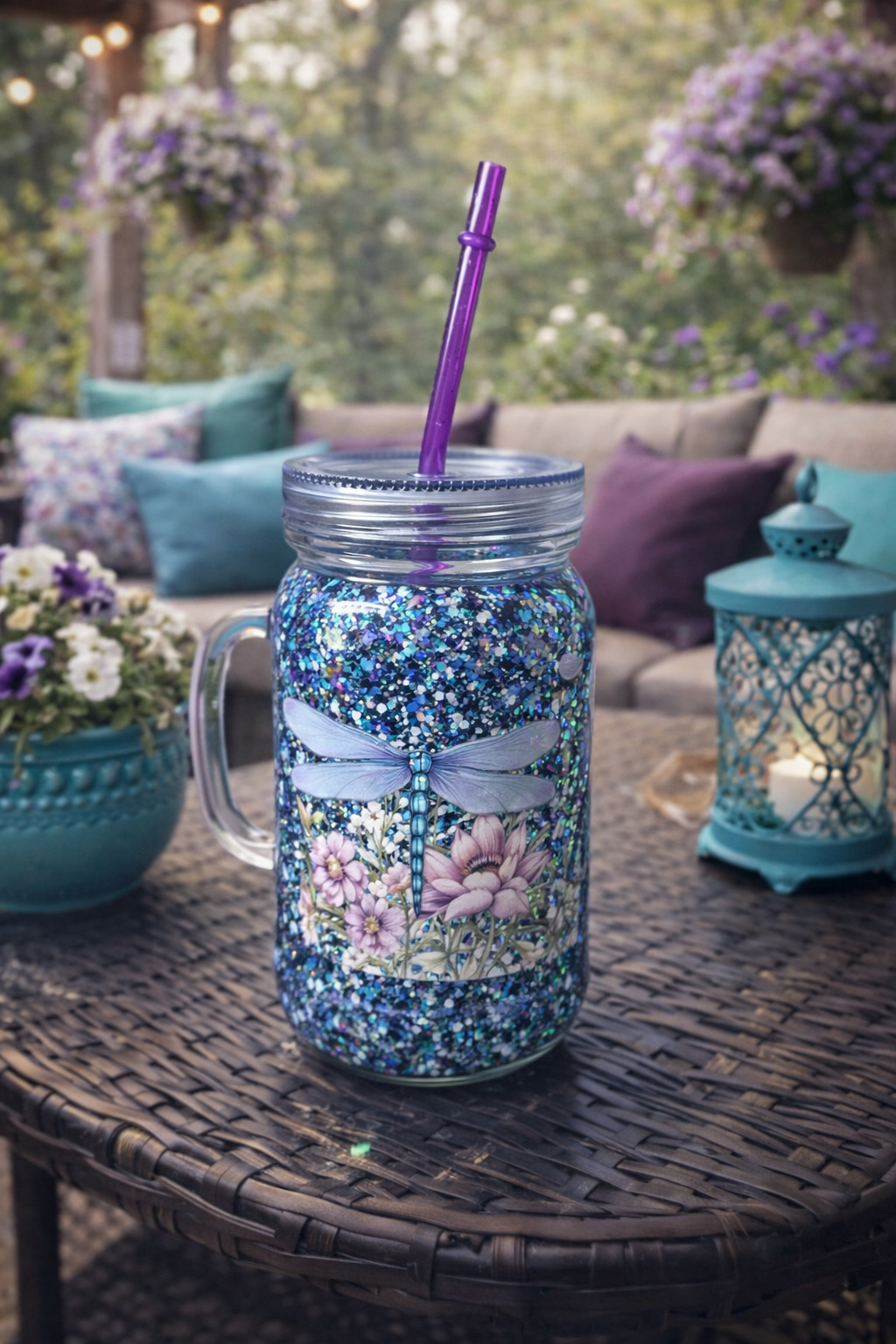 🌿✨ “Enchanted Dragonfly Dream” 20oz ChillSip Snow Globe Tumbler ✨🌿