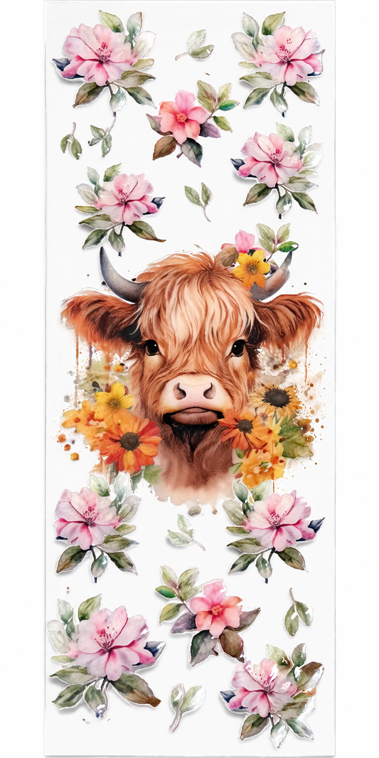 Highland Bloom Pen Wrap 🌸🐄