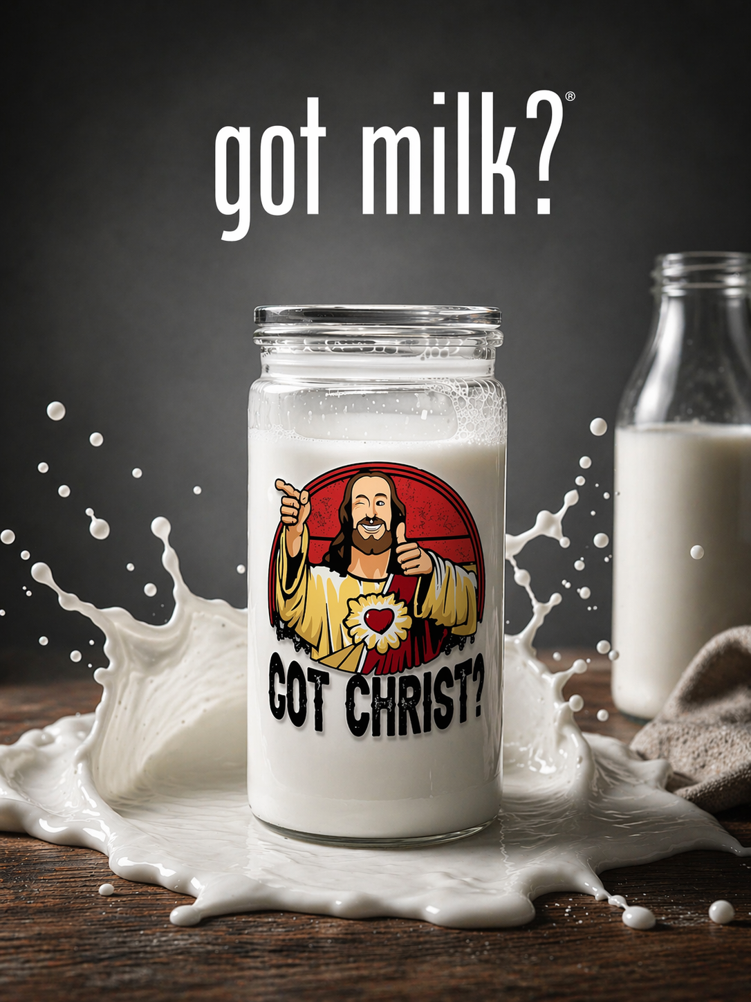 Holy Sips GlitterSip🥛 | Got Christ? 16 oz Snow Globe Tumbler