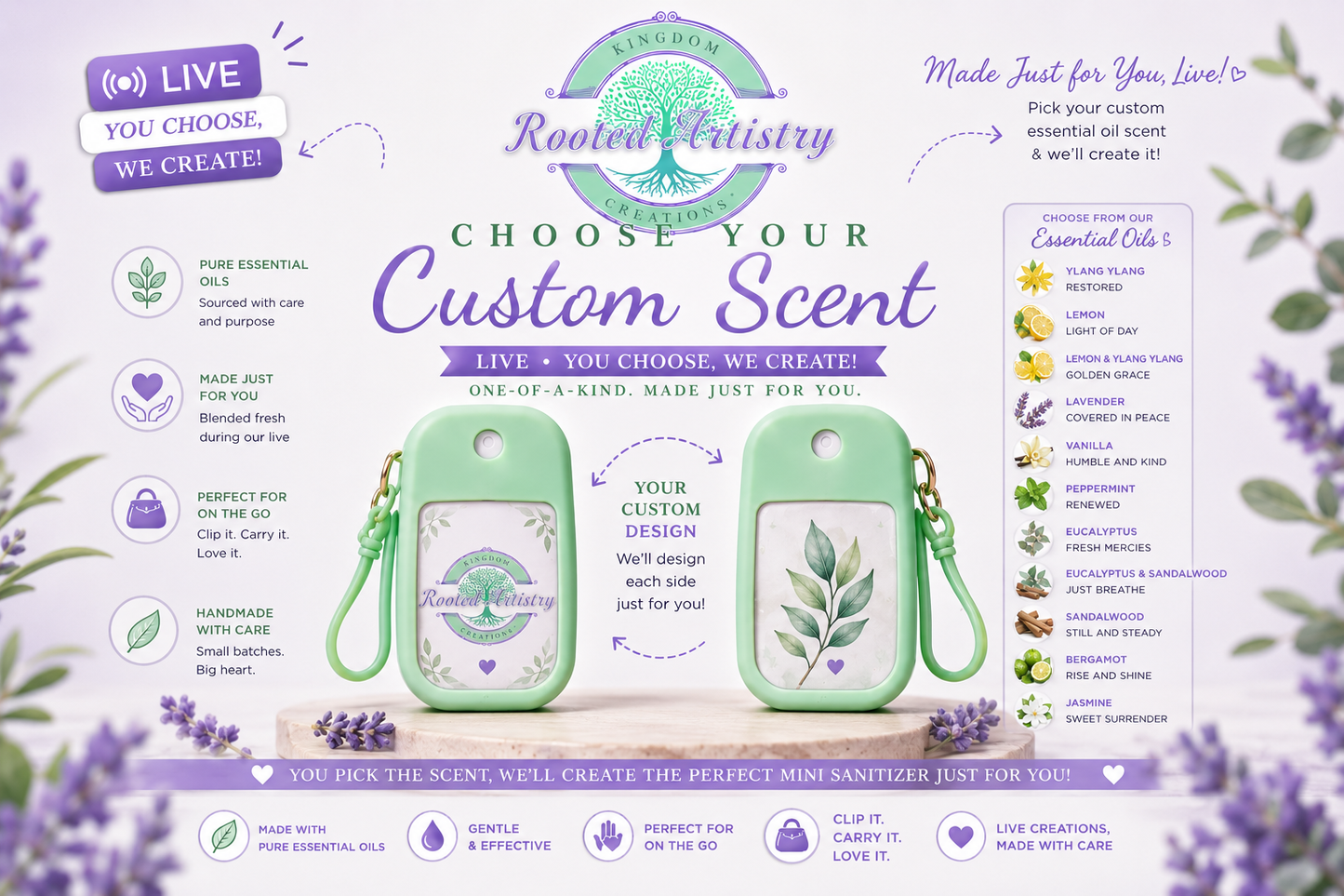 🌿 Mini Custom Scent Sanitizer Bar