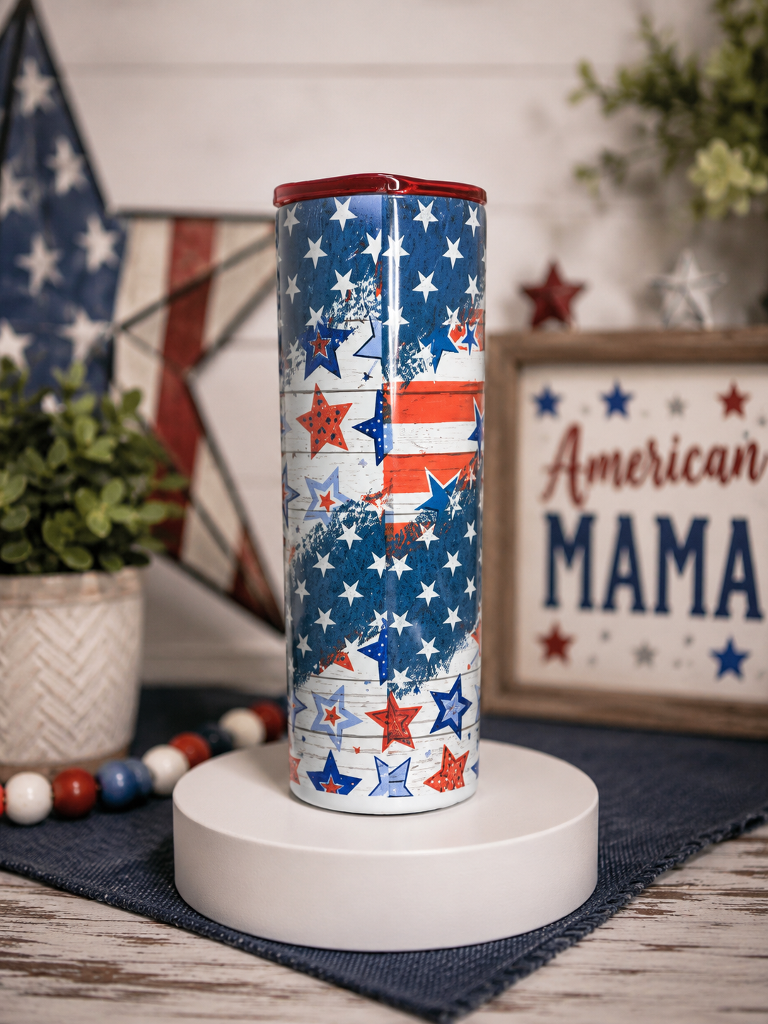 🇺🇸 American Mama | 20 oz Blank Canvas Tumbler