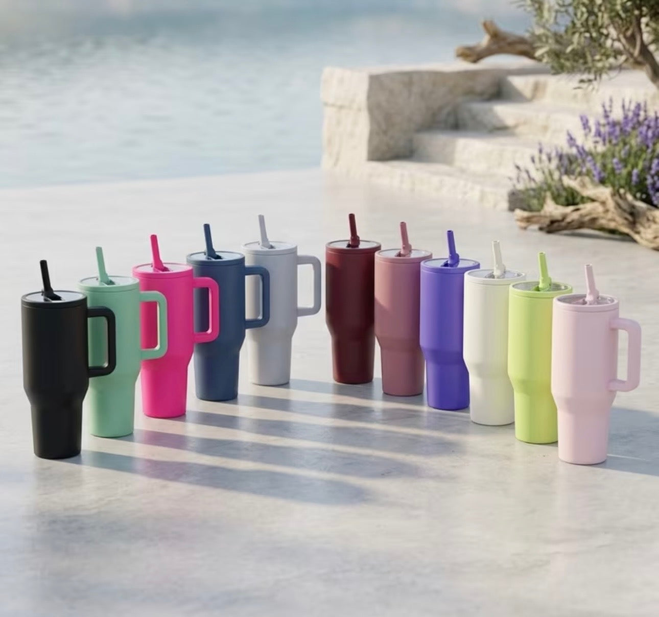 MegaSip Flip™ Express | 40 oz Powder-Coated Stainless Steel Tumbler