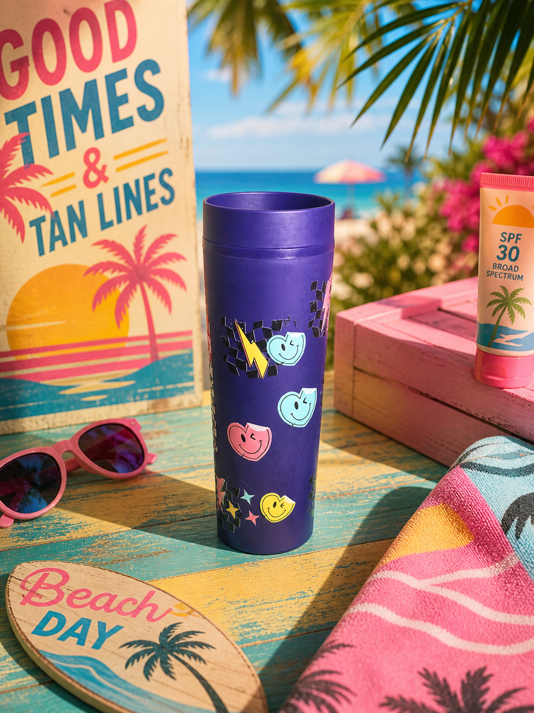 Made to Worship™ | Retro Vibes Sleek Sip (16 oz Skinny Tumbler)