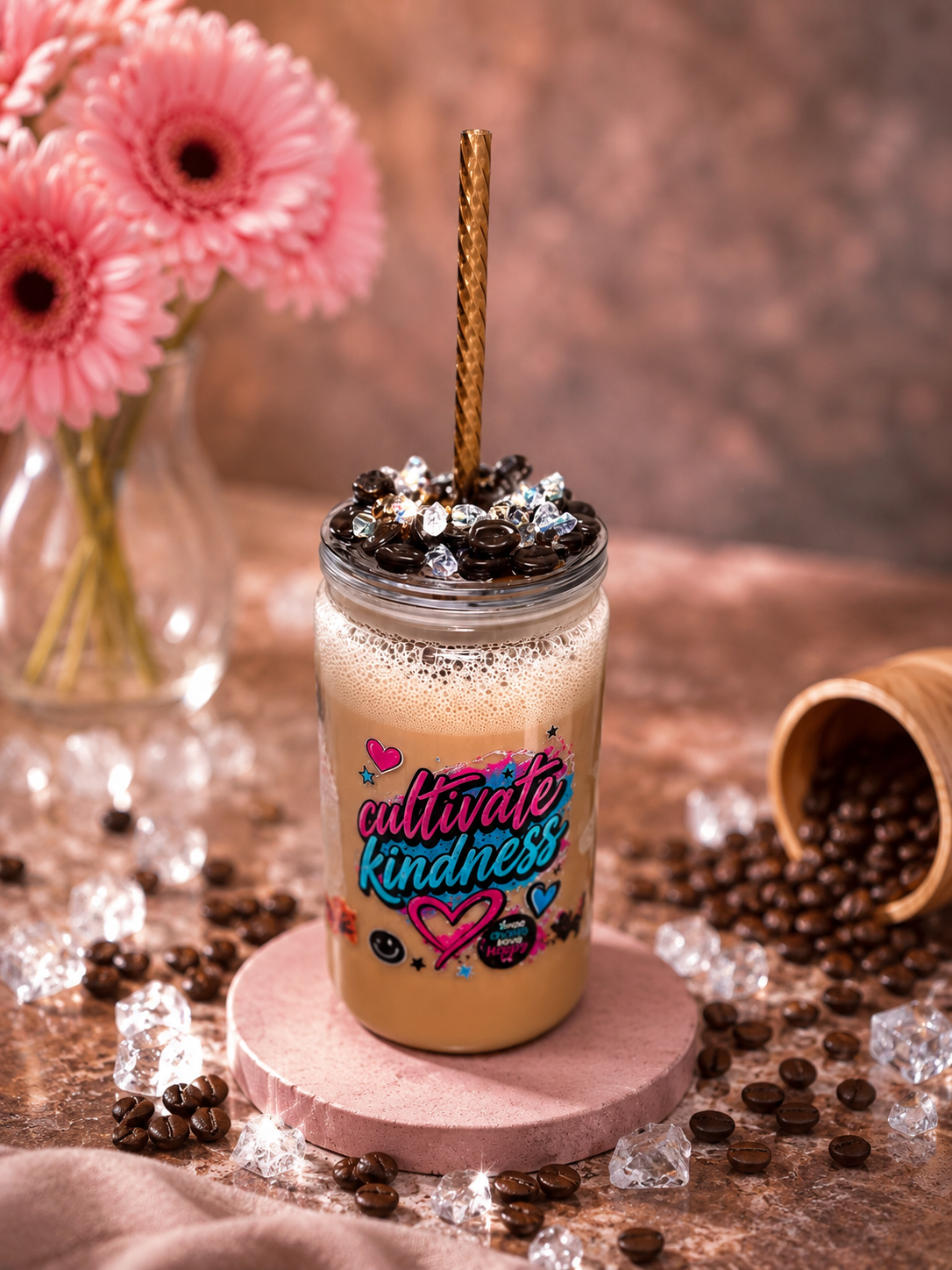 ☕✨ Brew-tiful Bliss GlitterSip™ Snow Globe Tumbler