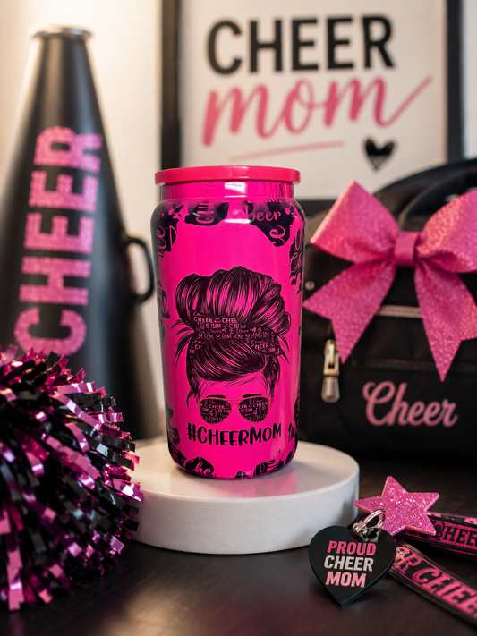 Pom Pom & Power ✨ | FrostPop 16 oz Cheer Mom Tumbler