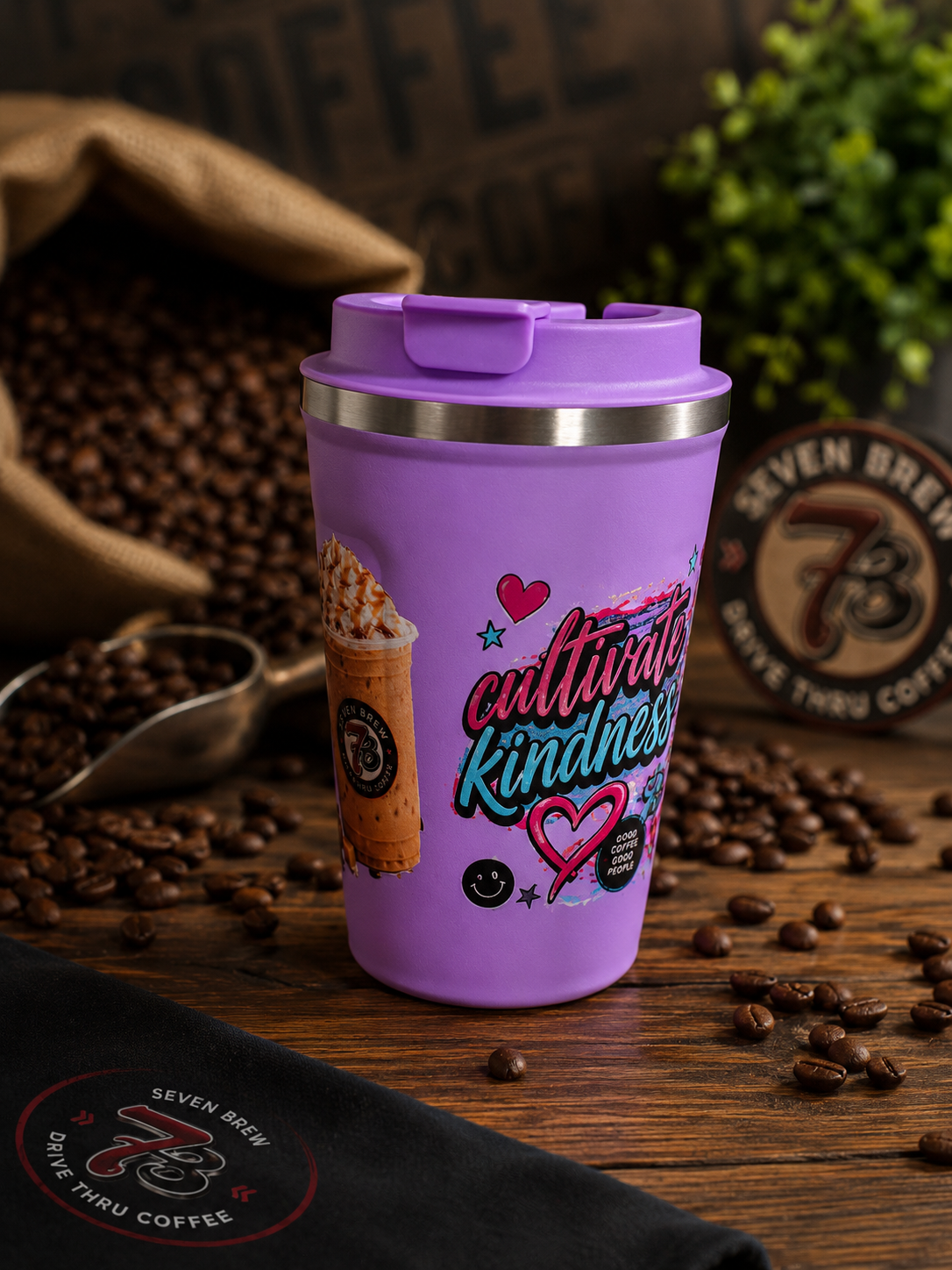 7 Brew Girlie™ Through & Through – Lavender Sip & Go™ Coffee Mug