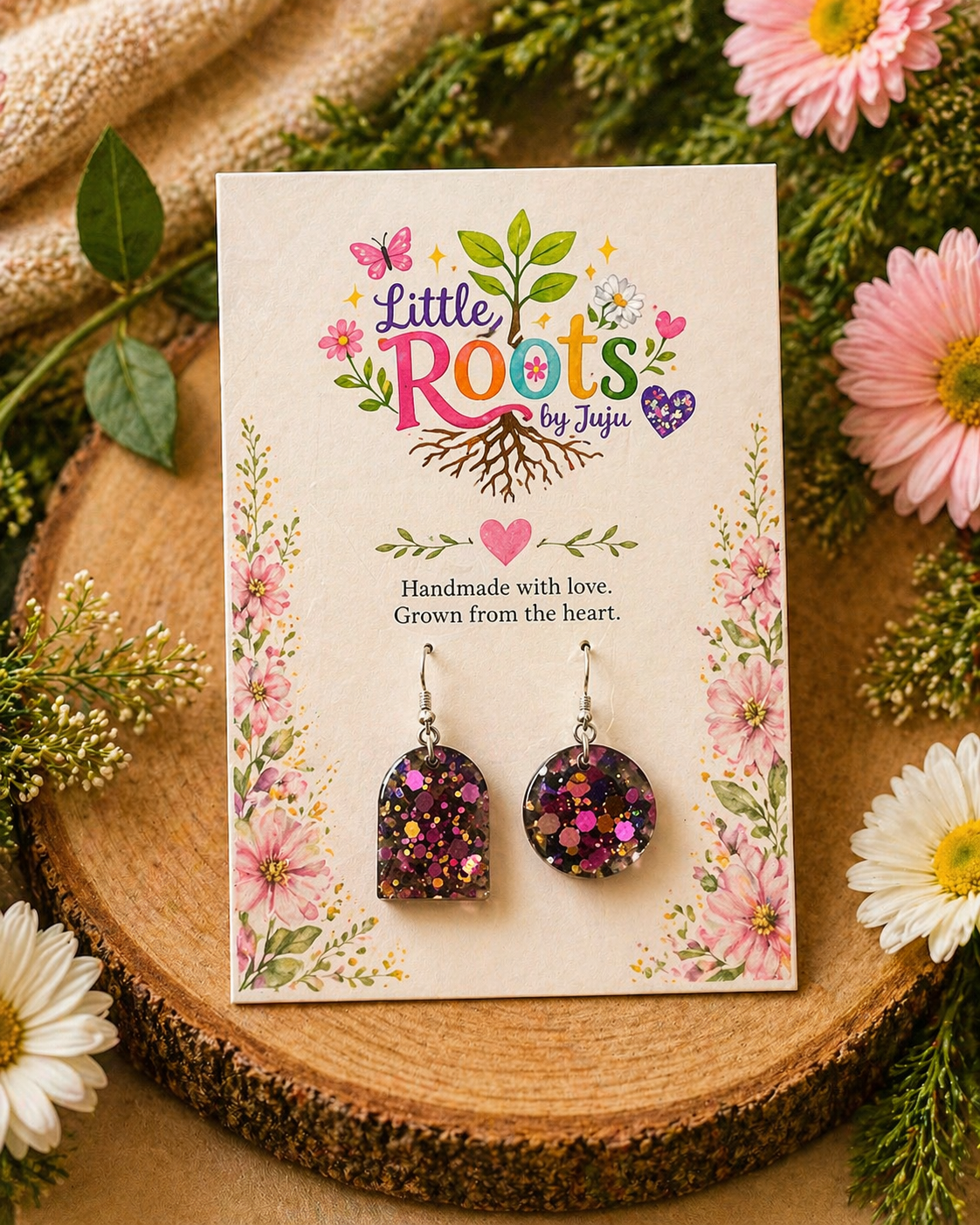 Joyful Roots Statement Earrings | Little Roots by Juju
