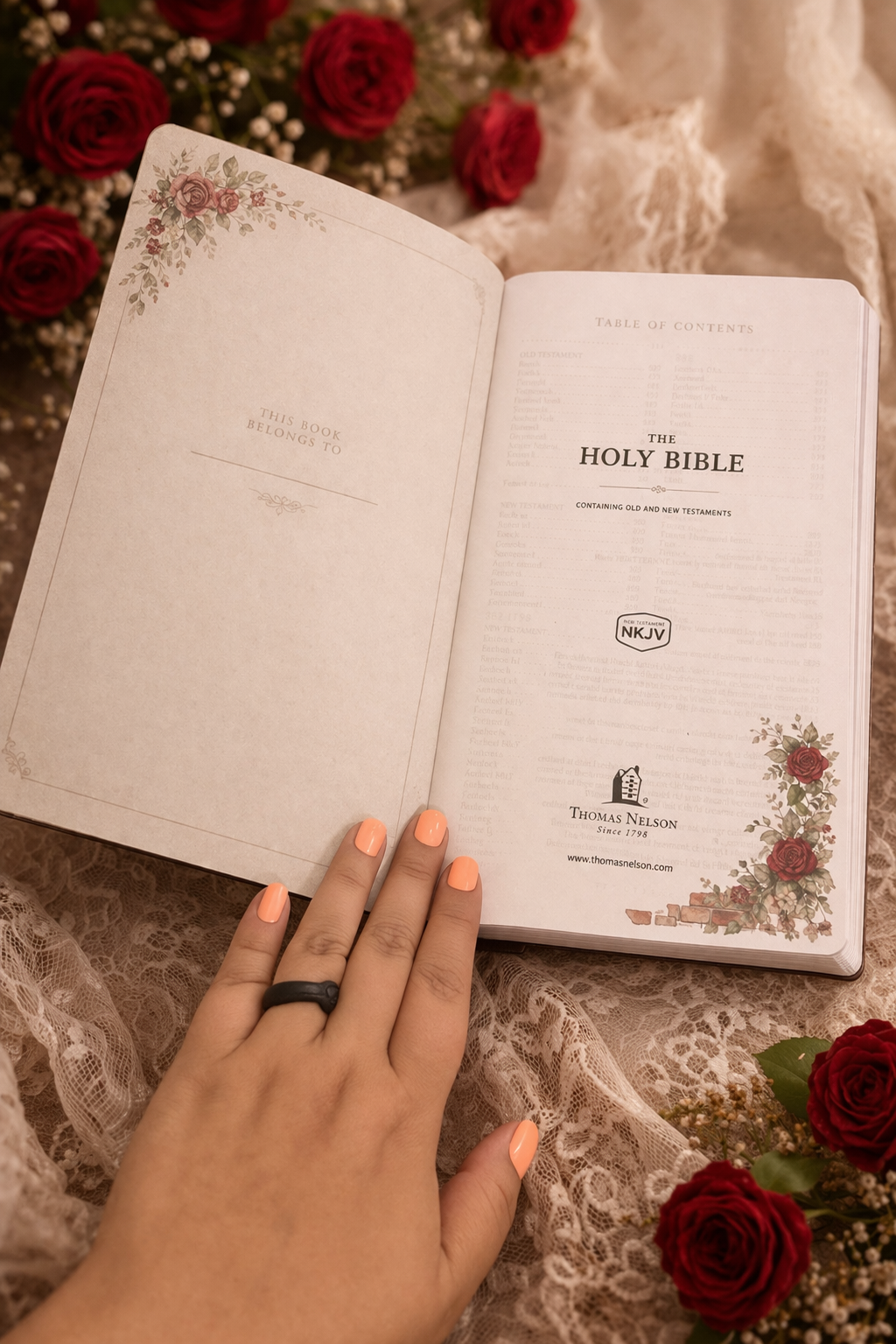 🌹 It Is Well: Crimson Heirloom NKJV Bible