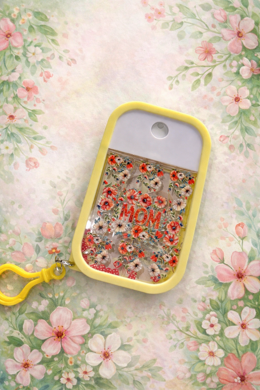 Strong & Kind Mama Bloom 🌸✨ | Lavender-Scented Confetti Hand Sanitizer Keychain