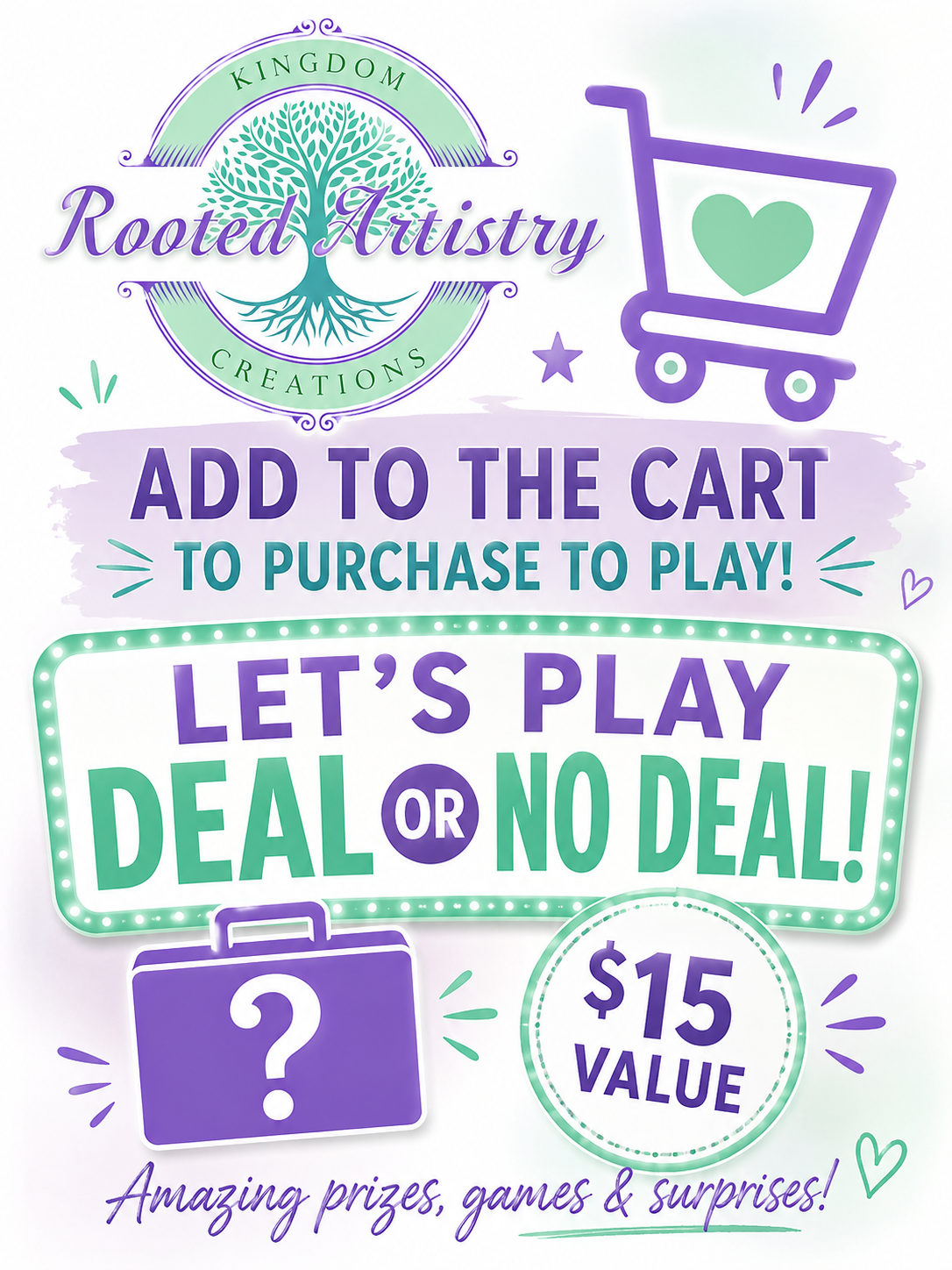 🎲 Deal or No Deal Game Ticket – $15 Level