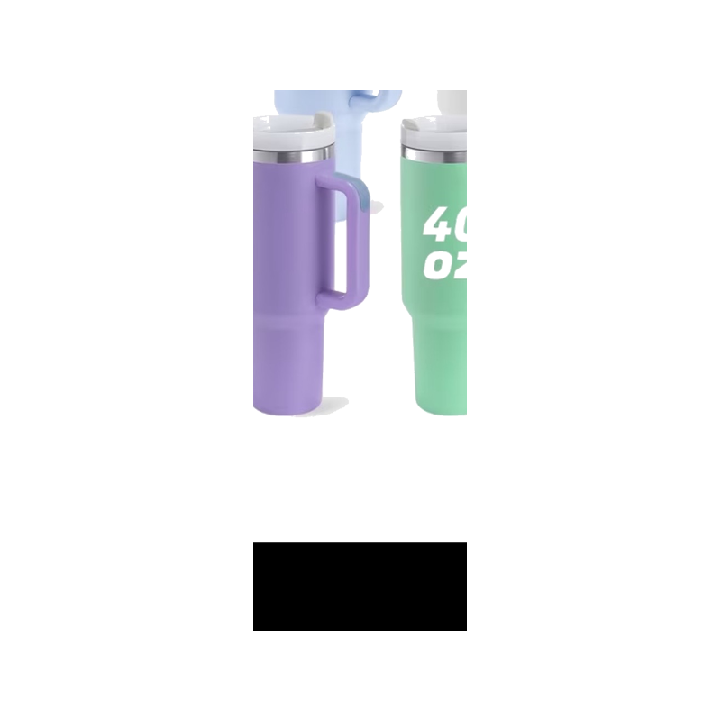 MegaSip 40oz Stainless Steel Tumbler – Insulated, Handle & Straw Included