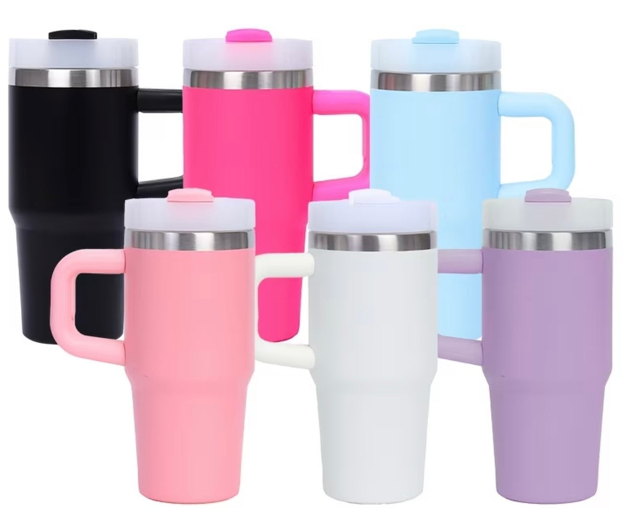 Tiny Sip™ Mini Travel Tumbler – 14 oz Stainless Steel Cup with Handle & Straw