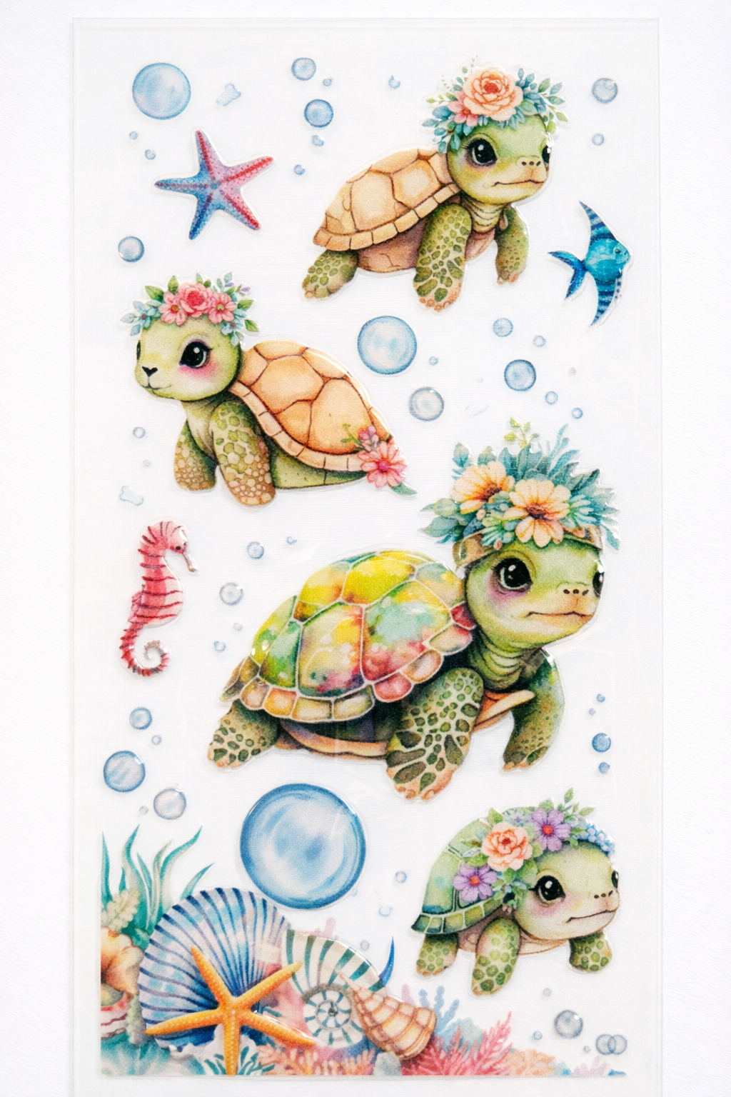 Ocean Blossom Turtles Pen Wrap 🐢🌊🌸